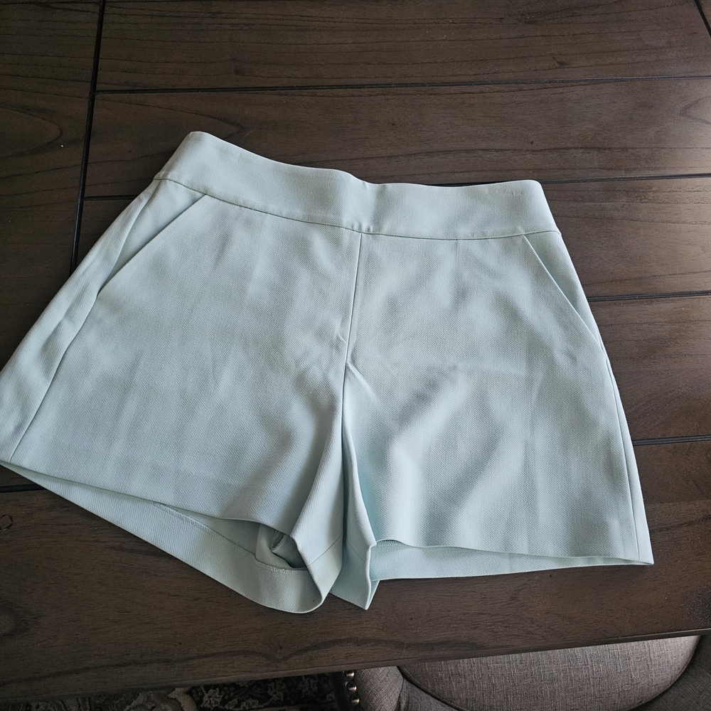 Alice + Olivia Donal High-Rise Waist Mint Shorts